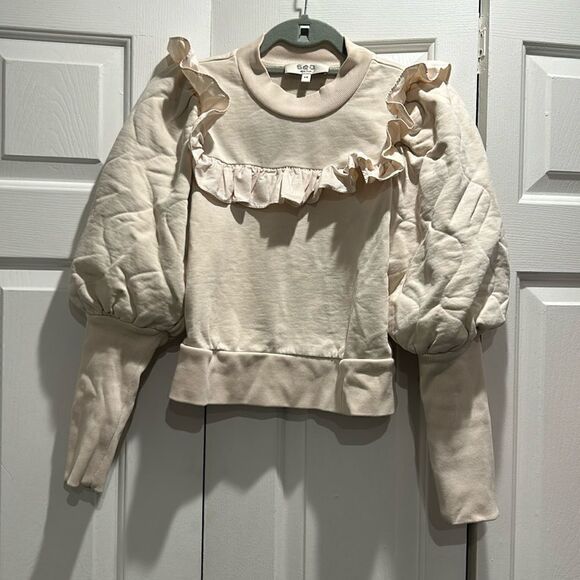 Sea New York Ivory Avant-Garde Sweatshirt, Size XS - Picture 1 of 8